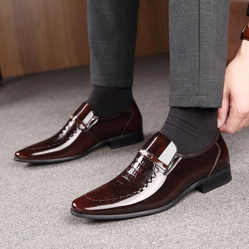 Slip-on Low-Top Men's Formal Shoes Lightweight Leather Not Casual Cheap Clearance Suit Clothing Gentleman Party Social Shoe Male