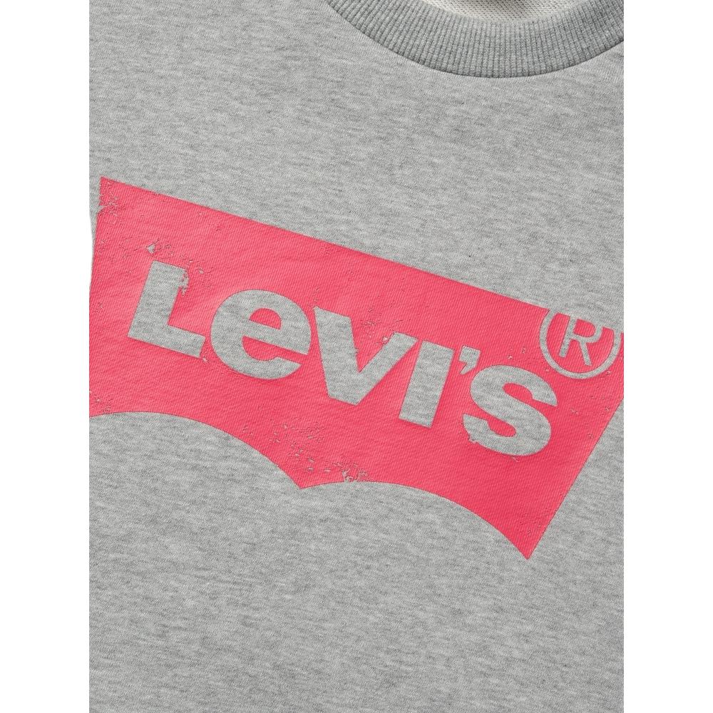Levis Simple Comfortable Versatile Casual Logo Print Long Sleeve Sweatshirt Men Sweatshirt Gray 003YS-0000