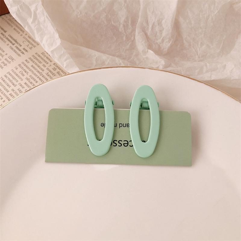 2 Stück/Set Kinder Süßigkeitenfarbe Haarspangen Set Süße Ellipse Haarspangen Haarklammern Mädchen Haarband