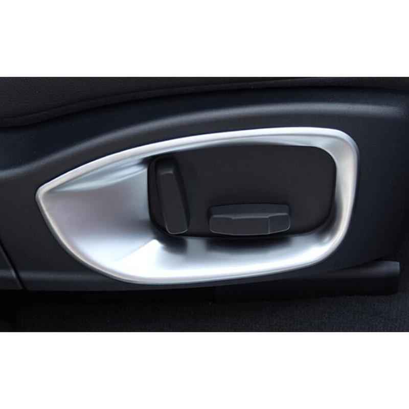 For Jaguar F-PACE FPace 2016 2017 2018   Car Body Styling Cover ABS Seat Adjustment Knob Button Switch Trim 2pcs
