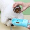 2 In 1 Dog Drinking Cup Dog Walking Water Bottle Multifunction Dog Dry Food Water Dispenser For Walking Camping Home Travelling