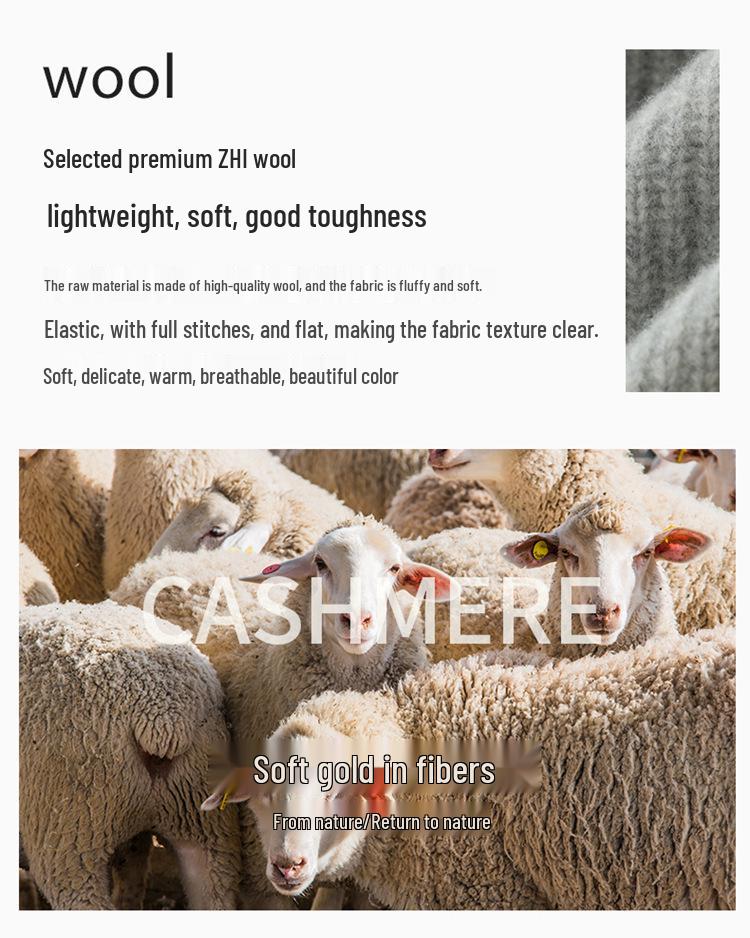 Herren Woll Pullover mit Farbblock und Rundhalsausschnitt - Dick, Locker, Lässig und Business Kaschmir Strick Basis-Schicht für Herbst & Winter.