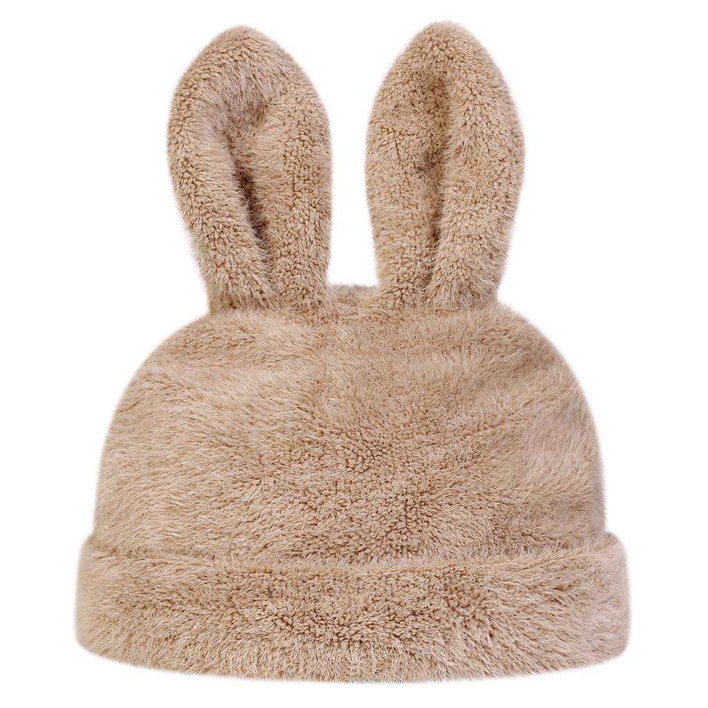 Damen Kaninchenhaar Kaninchenohren Strickmütze Paar Niedlich Winter Wärme Mütze Outdoor Freizeit Kalte Hüte Winddichte Mützen Beanie Mütze