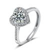 2025 Classic 1-Carat Moissanite Heart Ring for Women - Proposal, Wedding, Birthday Gift