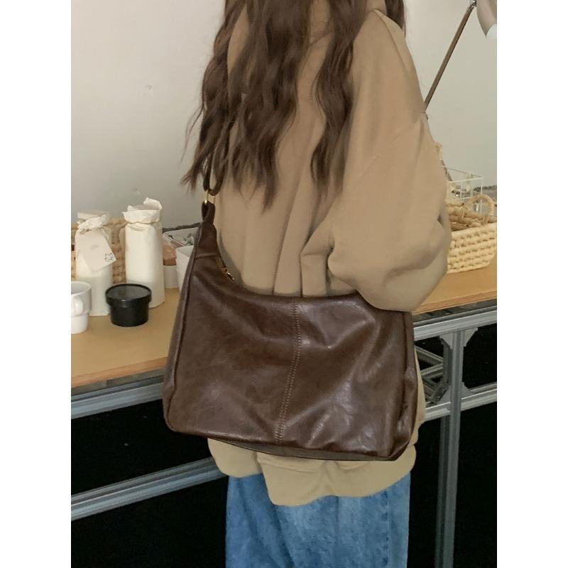 

Ретро сумка кросбоді, сумка-тоут, універсальна, великої місткості, на одне плече