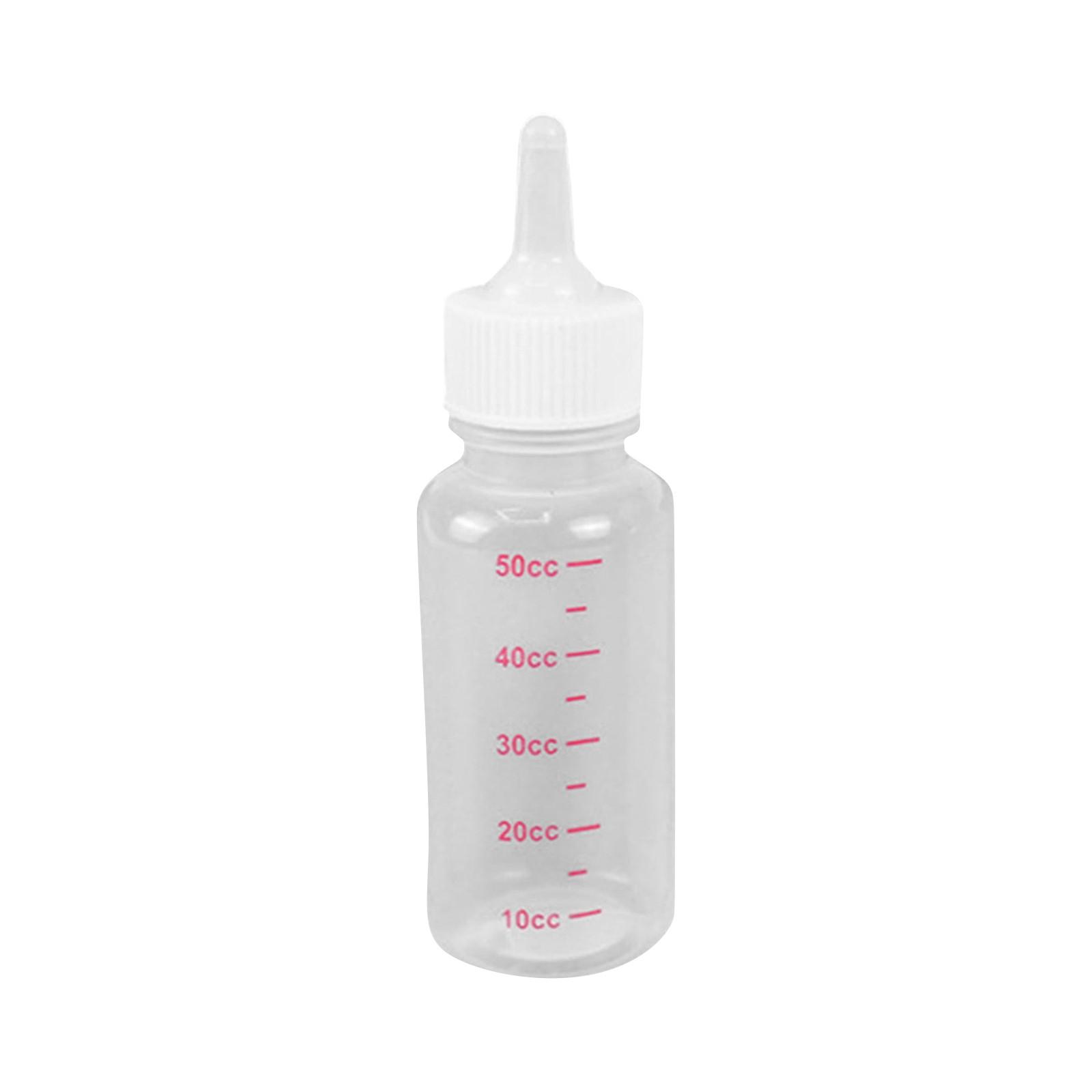 

Емкость 50 мл, бутылочка для кормления хомяка, щенка, бутылочка для кормления домашних животных, силиконовая бутылочка для кормления мелких животных One Size