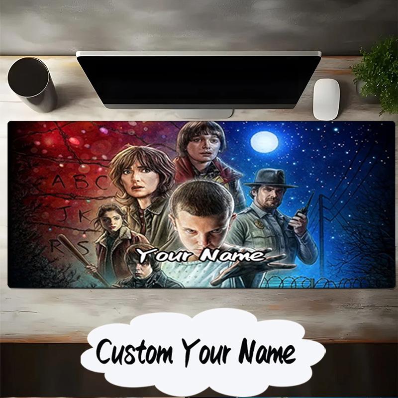 Custom Name Mouse pad Stranger Eleven Upside Down Mouse pad, Gaming Mouse Pad, keyboard pad, Desk Decor for computer notebook Fan Birthday Gift