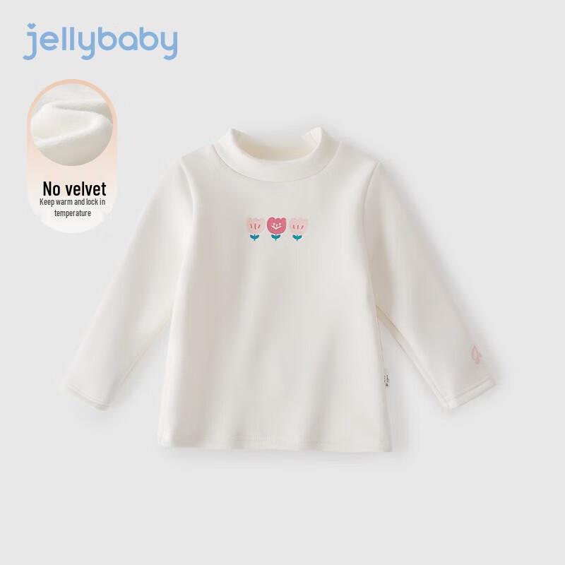 Девочковый топ с воротником-гольф на флисовой подкладке JELLYBABY 90