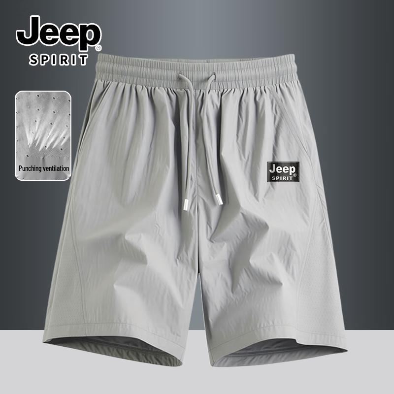 JEEP SPIRIT Men's Perforated Breathable Summer Shorts