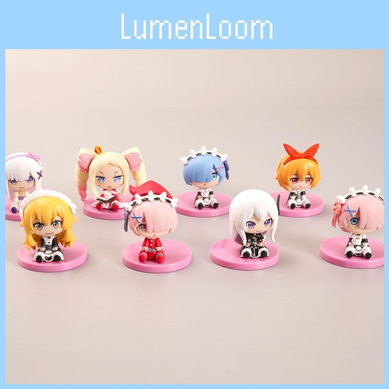 Delightful Chibi Rem And Ram Sitting Figures From Re Life In A Different World Anime Collection