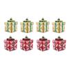 Christmas 2025 Plastic Ornaments Snowflake Pattern Exquisite Mini Gift Box Festival Decorations 4pcs/Box