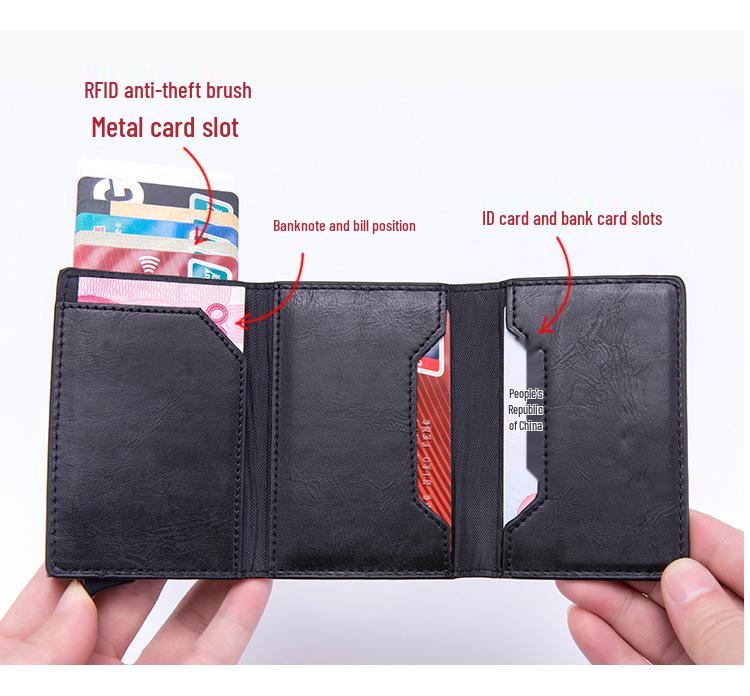 Anti-Theft RFID Zipper Card Holder with NFC Shielding