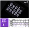 100Pcs/Box False Nails Transparent Press On Nails Coverage False Nails Tips Short Shaped Water Drop Full Sticker For Nails