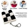 Yousheng Black White Keyboard Fidget Toy Stress Anxiety Relief 9 Keys Keyboard Clicker Keychain Decompression Button Sensory Toy