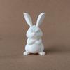 Cute Easter Fitness Rabbit Funny Plastic Small Rabbit Ornament Realistic Handmade Muscular Rabbit Statue Bookshelf Display