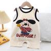 2024 Korean Style Summer Cotton Crawling Suit for Infant and Toddler Boys and Girls - Lightweight Vest Onesie