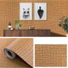 Solid Color Linen Pattern Living Room Bedroom Cabinet Decorative Sticker Self-adhesive Wallpaper Waterproof and Moisture-proof