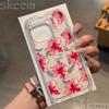 Realistic Lily Flower Print Clear Phone Case For iPhone 16E 16 15 14 13 12 11 Pro Max Plus XS XR Magnetic Wireless Charge Cover