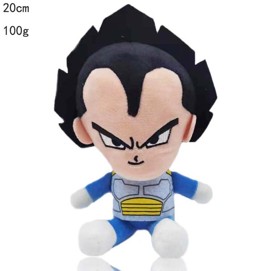 20cm DragonBall Japan Anime Plush Toys Super Saiyan Goku Vegeta Picollo Trunks Gohan Cartoon Figure Stuffed Dolls Child Gifts Cuddly Fluffy Huggable