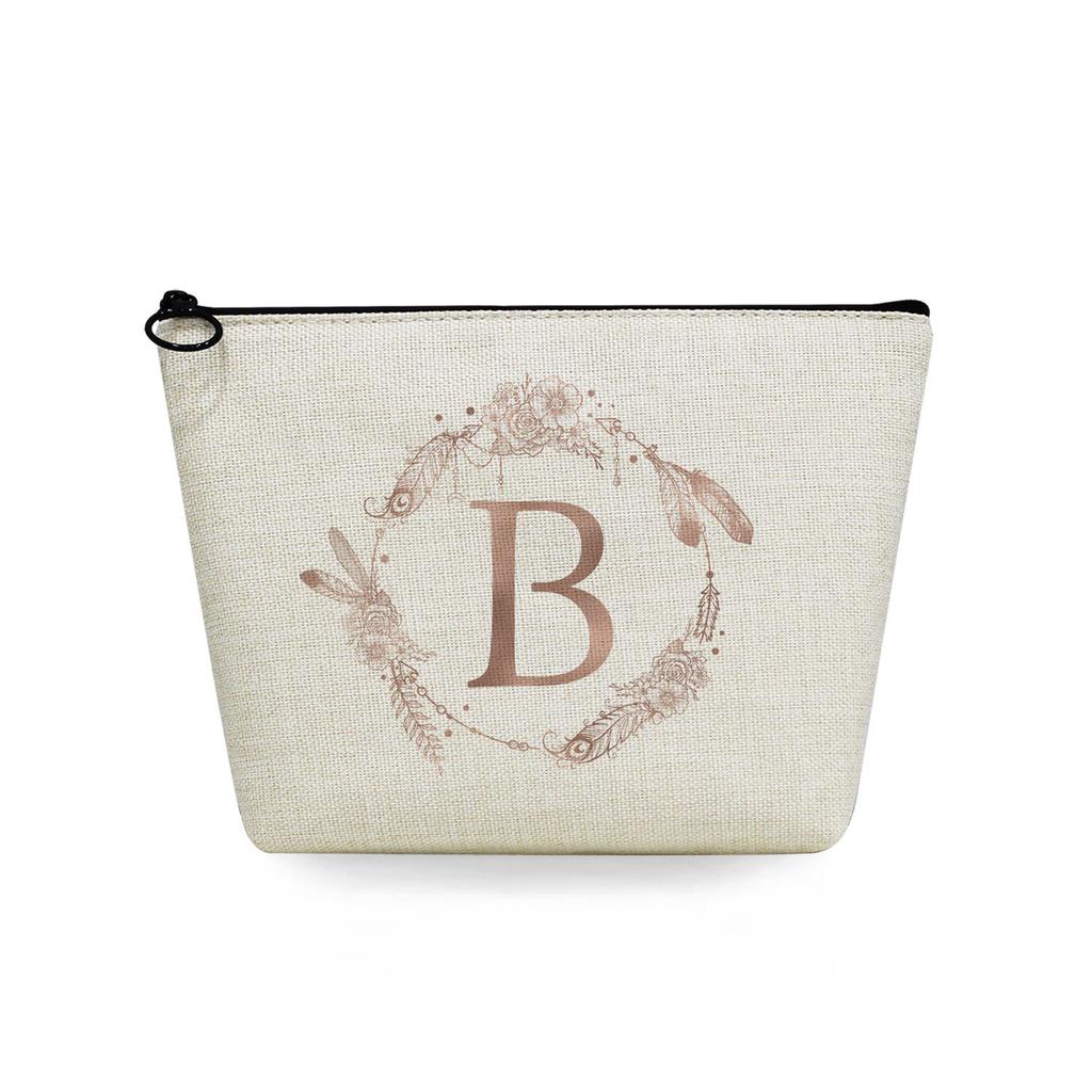 Women Circular letter Print Cosmetic Bag Toiletries Organize Travel Storage Case 6751 KTB