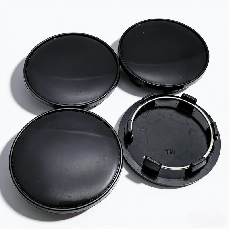 4pcs 69mm ( Clips 56mm ) Black/Silver No Logo Emblem Badge Car Wheel Center Caps Rim Hubcap Wheel Hub Dust Cover Car Accessories