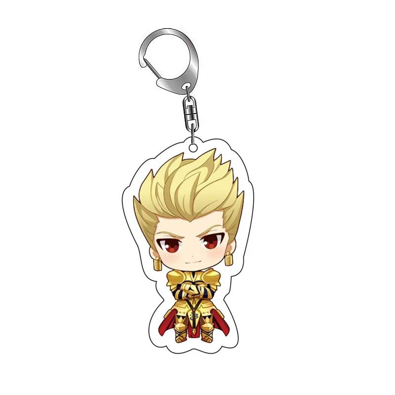 Fate Stay Night Tohsaka Rin Altria Pendragon Cute Cartoon Keychain Kawaii Keyrings Bag Parts & Trendy Gift