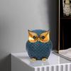 Modern stilig Lucky Owl Resin Art Figur Showpiece (Blå), 1 del