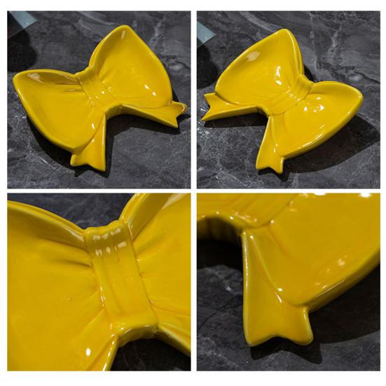 Bow Soap Dish Bathroom Ceramic Soap Holder with Self Draining No Water Accumulation Soap Tray for Home Dormitory Washbasin Bathroom Shelf