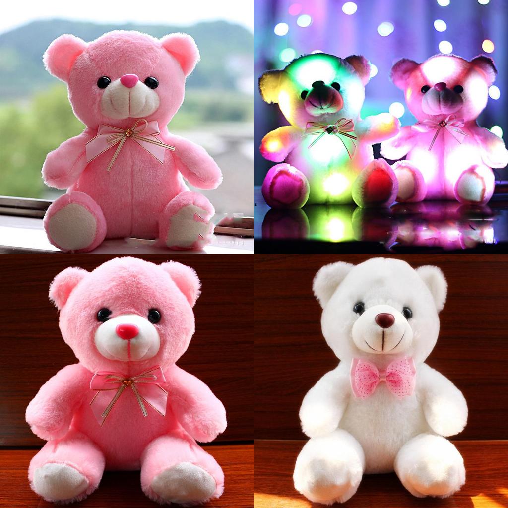 Soft And Cuddly Led Flash Teddy Bear Plush Toy For Girls With Colorful Lights