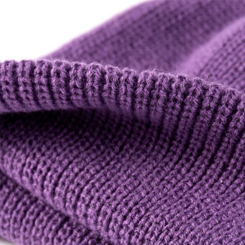 Winter Acrylic Warm Bean Hat Cute and Versatile Light Plate Wool Cold Proof Flip Knit Hat