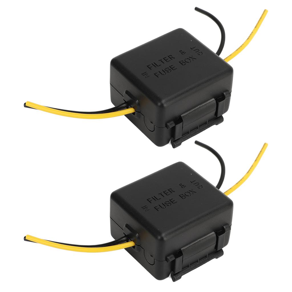 2Pcs Car Power Filter 12V Interference Proof Noises Reduction Reliable Stereo Power Supply Filter For Equalizers