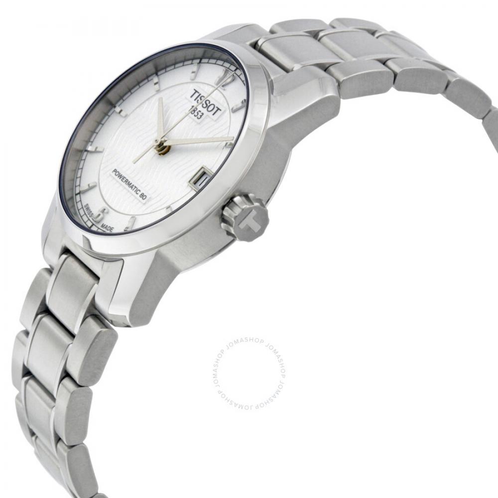 TissoT T Classic TiTanium auTomaTic Silver Dial Ladies waTch T0872074403700 T087.207.44.037.00