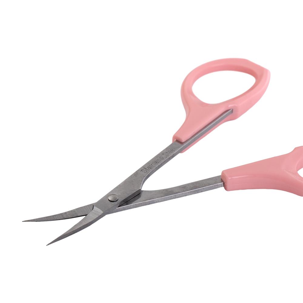 Stainless Steel Straight Curved Tip Scissors Multifunctional Round Head Nose Hair Scissors  Salon