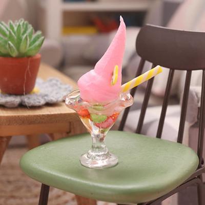Práctico Pequeño Coleccionable Mano de Obra Fina Modelo de Helado de Cocina para Casa de Muñecas 1/12 para Regalo Casa de Muñecas Postre