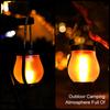 Flickering Flame Solar Lantern Two Lighting Modes Dual Charging Outdoor Waterproof Hanging Lantern LED Solar Lamp