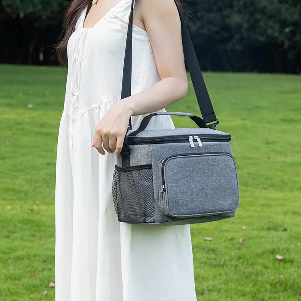 Portable Picnic Bag Oxford Cloth Lunch Bag Durable Large Capacity Bag  Student Lunch