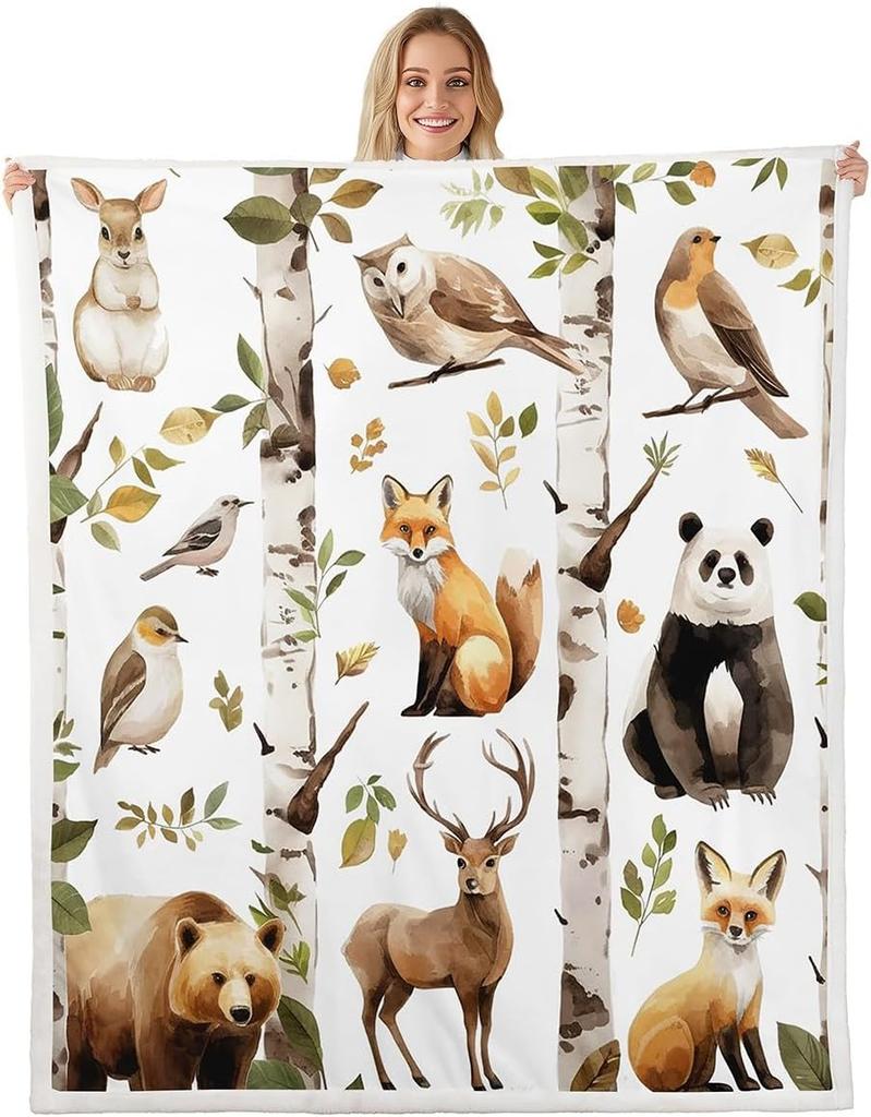 Husky Dog Pattern Blanket Soft Fleece Throw Pet Lover Gift Home Decor Cozy Bedding for Dog Owners Living Room Decoration