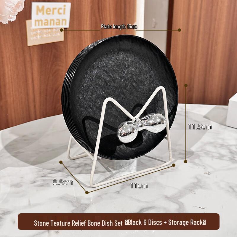 

KANGMO Plastic Dumpling Plate with Bow Stand