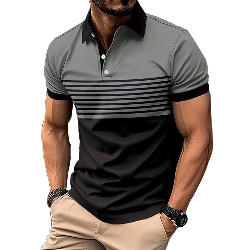 Stylish short-sleeve polo shirt, casual and comfortable for daily wear.