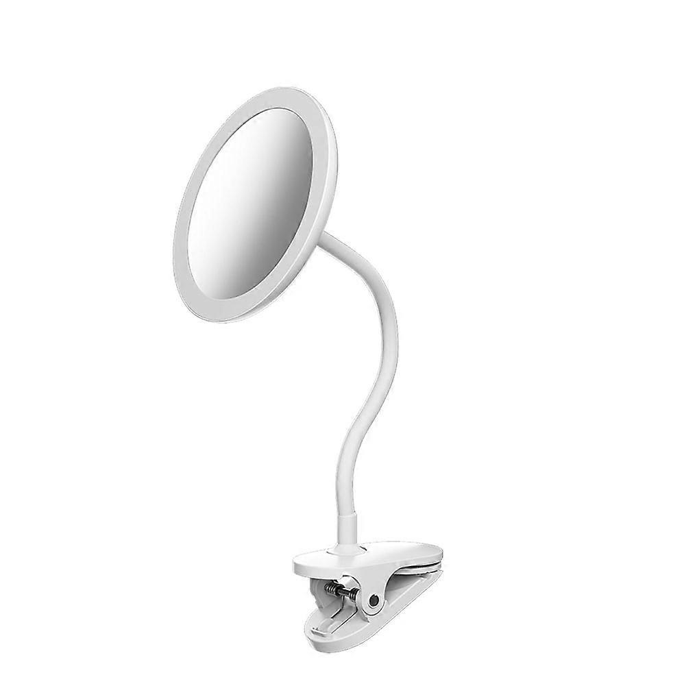 10-facher Vergrößerungs-Clip-on Kosmetikspiegel mit Schwanenhals, 6,5  Schminkspiegel mit Licht, 2000mAh USB-Aufladung, 360° drehbar