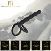 Black Double Penetration  Ring Strapon Anal Beads Dildo Butt Plug Strap Ons