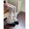 Ruffled Lace Mesh Leg Warmers Soft Stretchy Sweet Socks Stockings Hosiery with Delicate Stitching Comfortable Fit Stylish Design