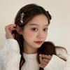 Bow Pearls Hair Clip Y2K Style Hairpin Sweet Balletcore Bunches Hair Clips