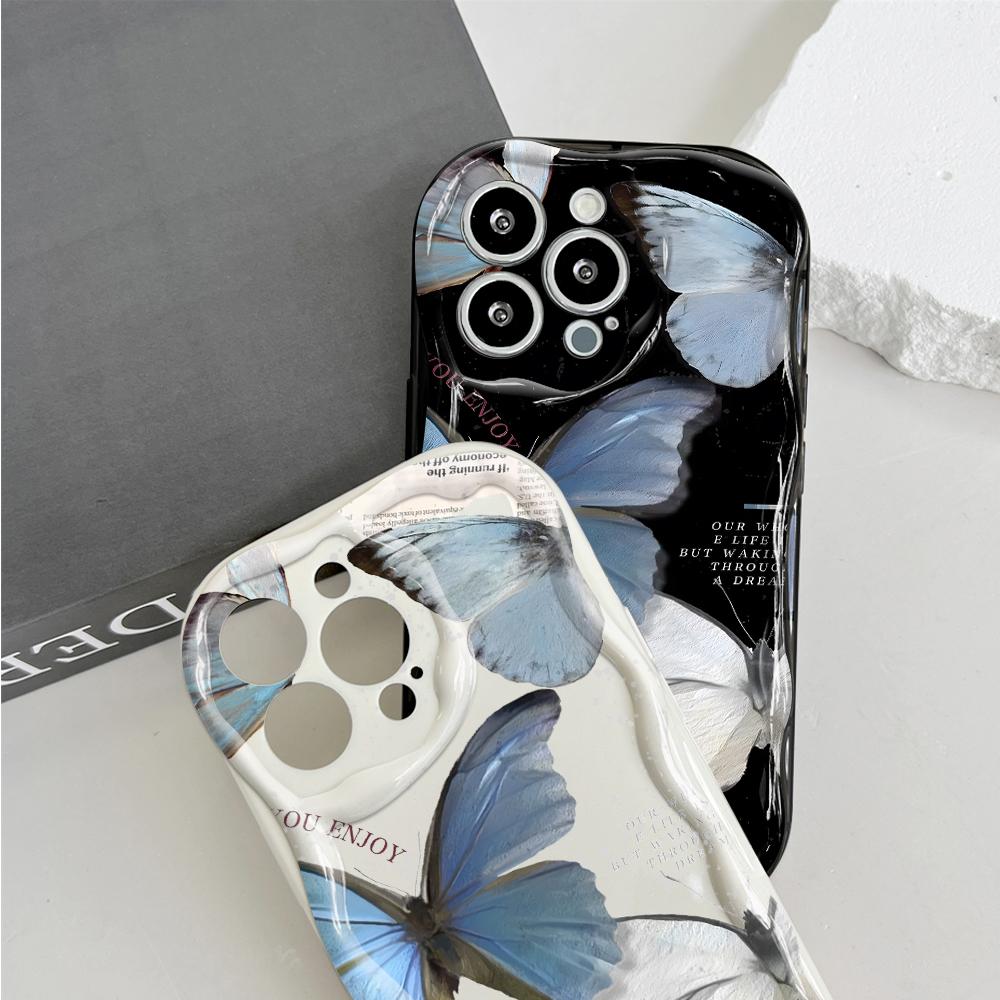 Cute Cartoon Pattern Cream Texture Casing Wavy Edge Soft Silicone Cover Phone Case for Huawei Honor Infinix Tecno iPhone