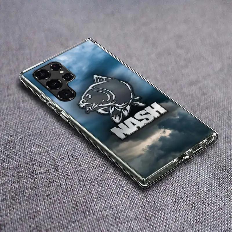Nash Fishing Logo Clear Phone Case for Samsung Galaxy S21 Plus S24 S23 S20 FE S22 S26 Ultra S25 Edge TPU Capa Cases Cover Shockp