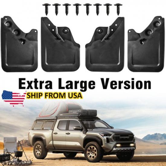 

Extra Large 4× Mud Flaps For Toyota Tacoma 2024 2025 Splash Guards Front Rear