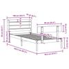 VidaXL Bed Frame with Headboard White 90x200cm Solid Pine Wood, Bed, Bedroom Furniture, Wooden Bed, Bed 3306614
