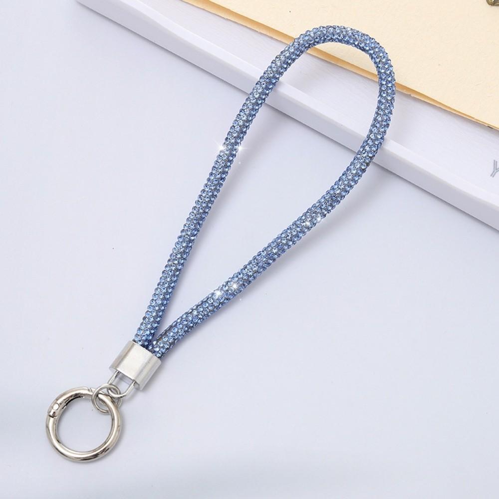 

Fashion Glitter Rhinestone Phone Lanyard Bright Bling Bling Crystal Wrist Straps Hanging Anti-lost Rope Phone Accessories небо синє кольору