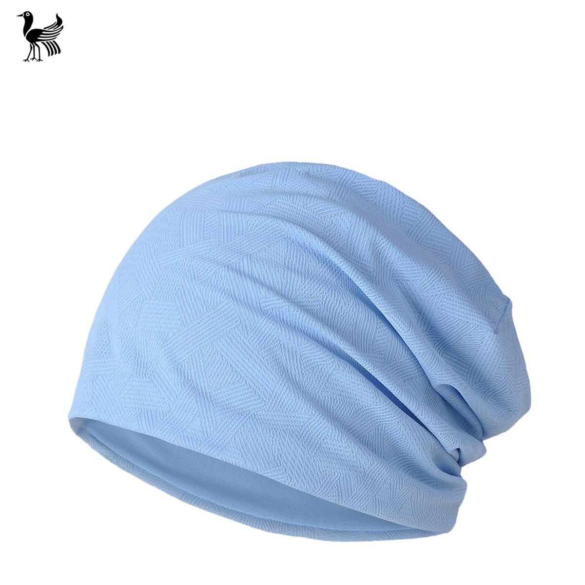 

Весенне-летний тонкий головной убор для занятий спортом на открытом воздухе, двухслойная впитывающая пот солнцезащитная сетчатая дышащая быстросохнущая кепка-пуловер Elastic/capped/mesh inner небесно-голубой