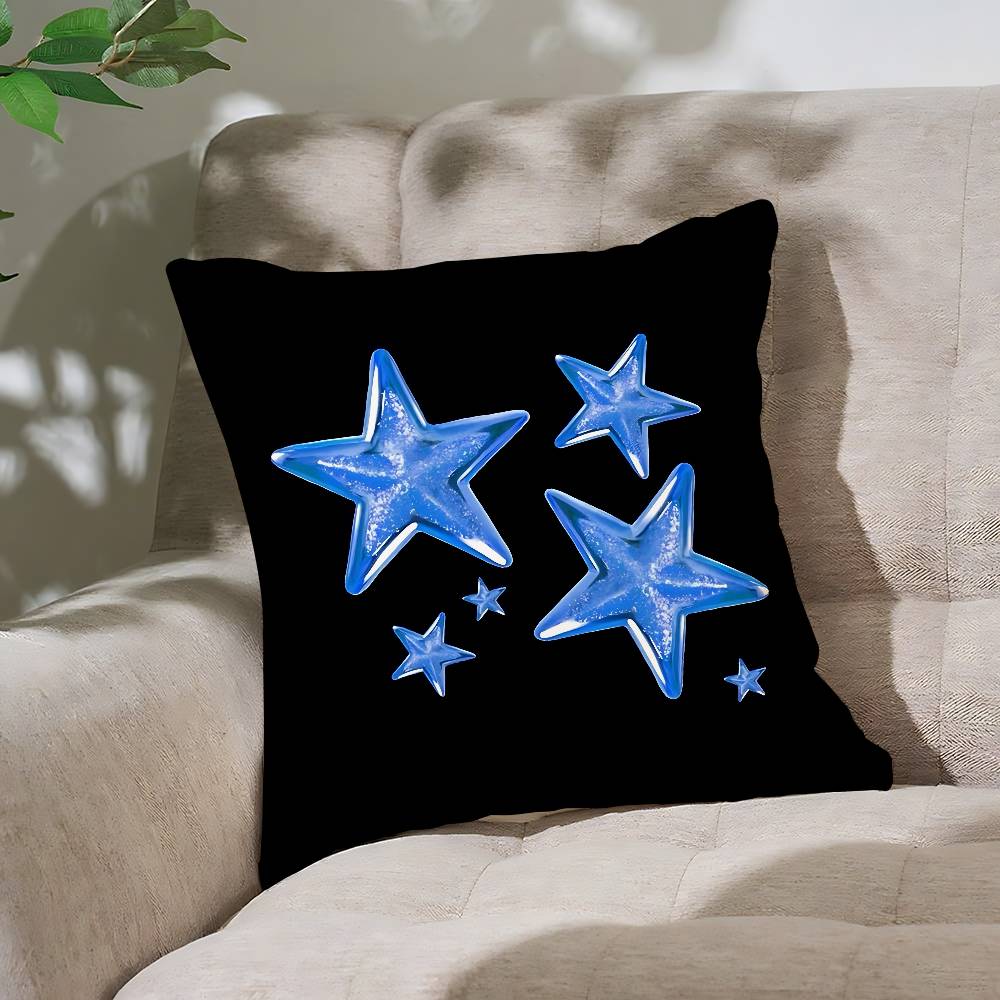 Quiet And Ethereal Blue Customizable Square Pillowcases Stylish And Soft Perfect For Beds Cars And Sofas